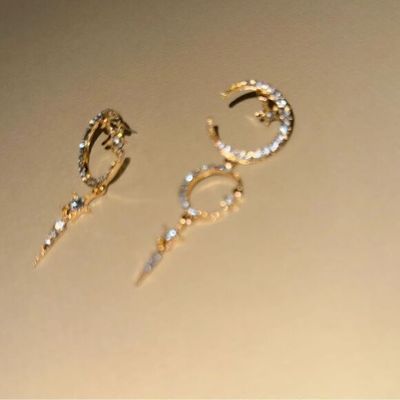 Boho moon earrings N891 - Picture 4 of 6